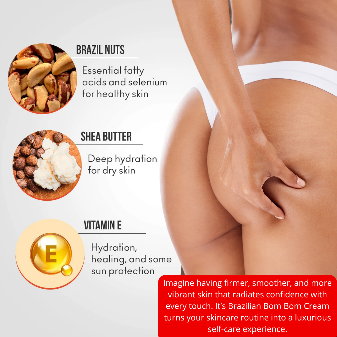 BumBum Cream – Firming & Lifting Body Cream for Cellulite and Stretch Marks – With Natural Brazilian Extracts – 8oz – Smooth, Hydrate & Tighten Skin – All Skin Types