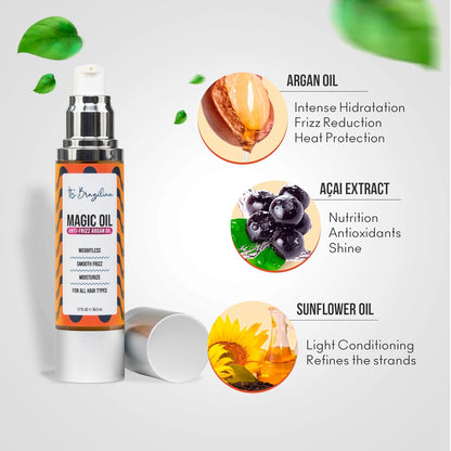 Magic Oil 100% Pure Organic Argan Oil - 1.7 Fl. Oz